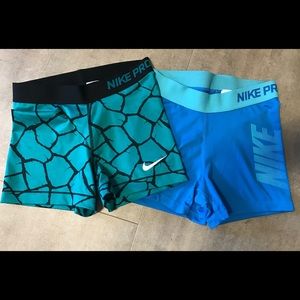 Nike spandex shorts (2 pairs)